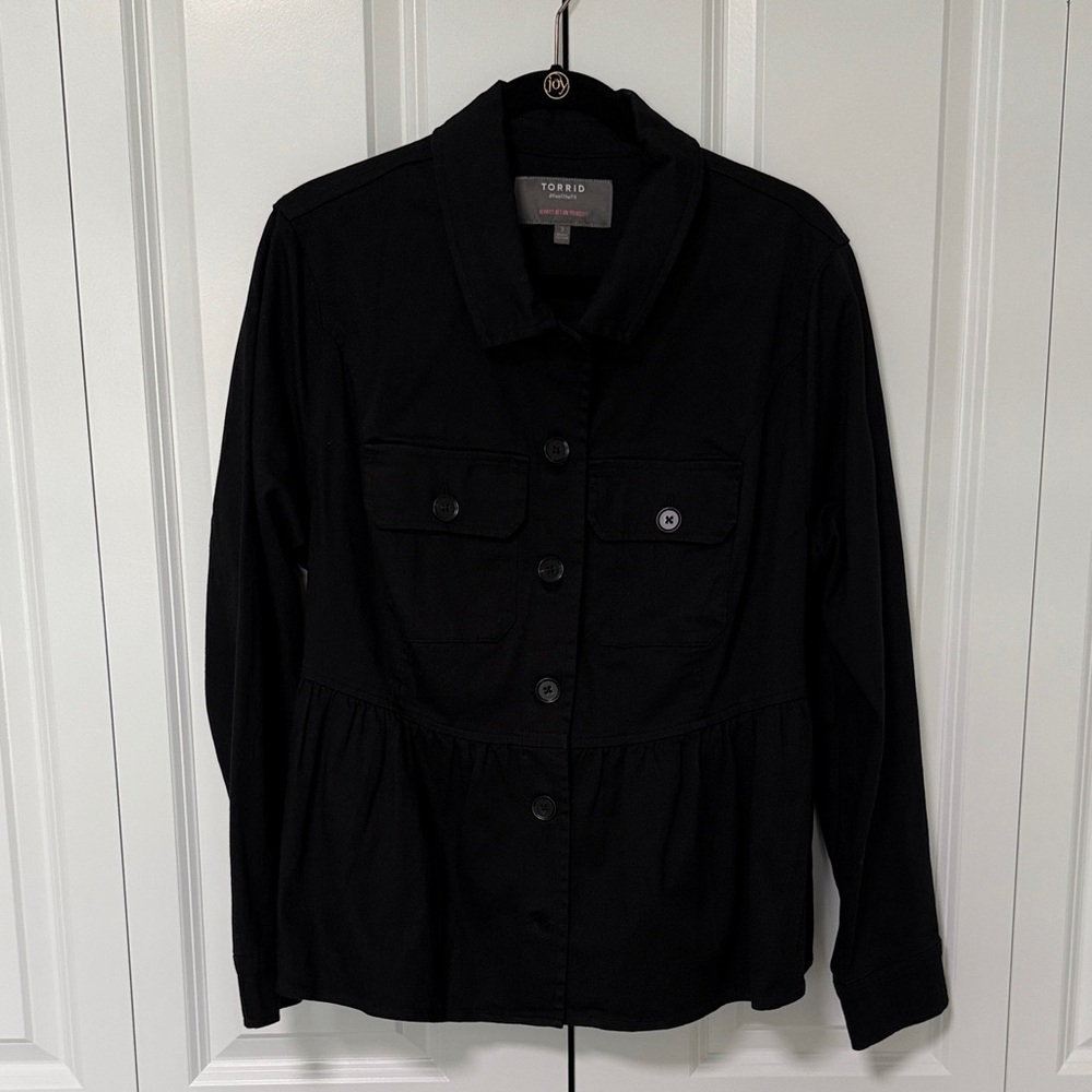 Torrid Black Utility Jacket for Women